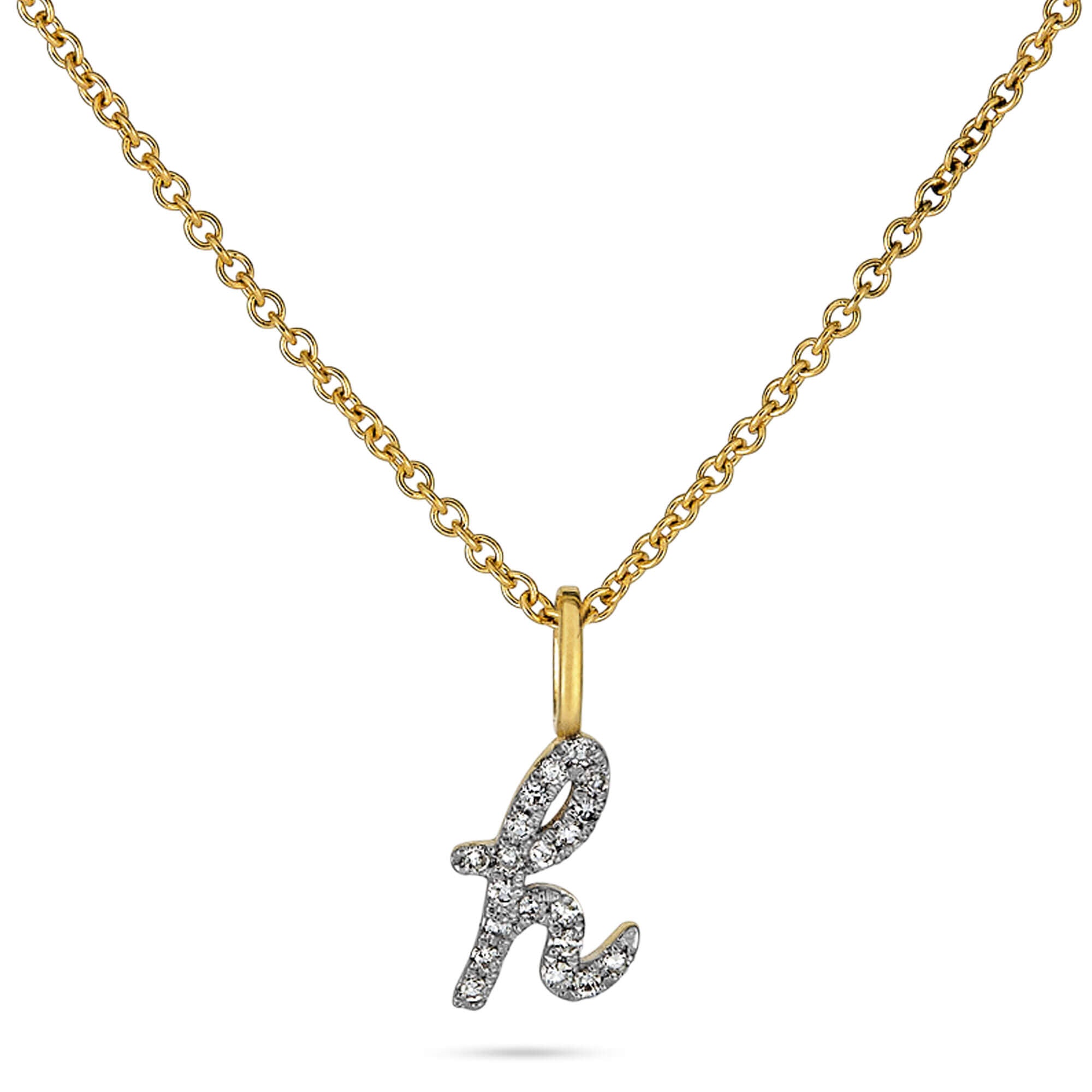 Initial Heart deals Tennis Chain Cursive Letter Q - Gold