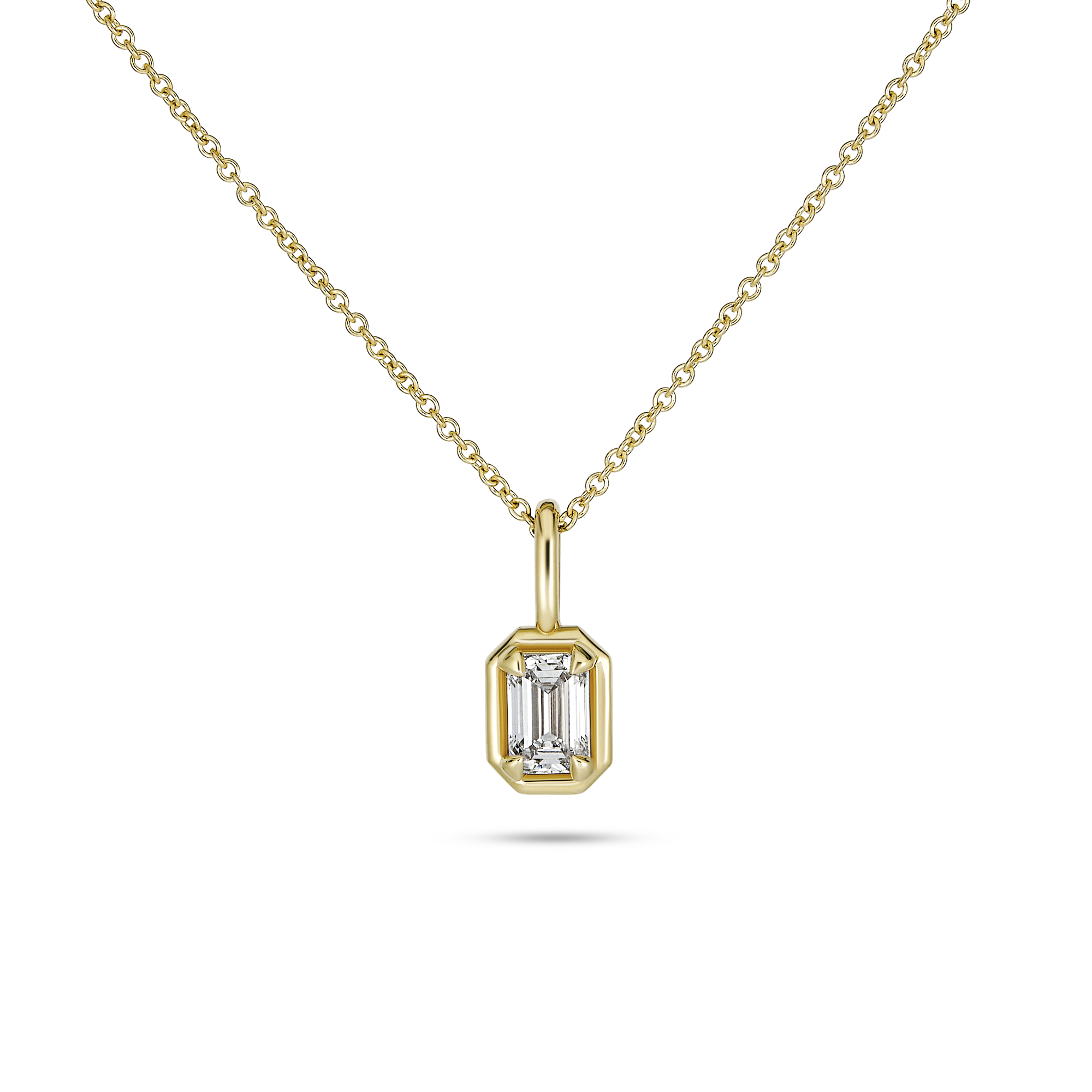 Emerald Cut Birthstone Bonbon Necklace