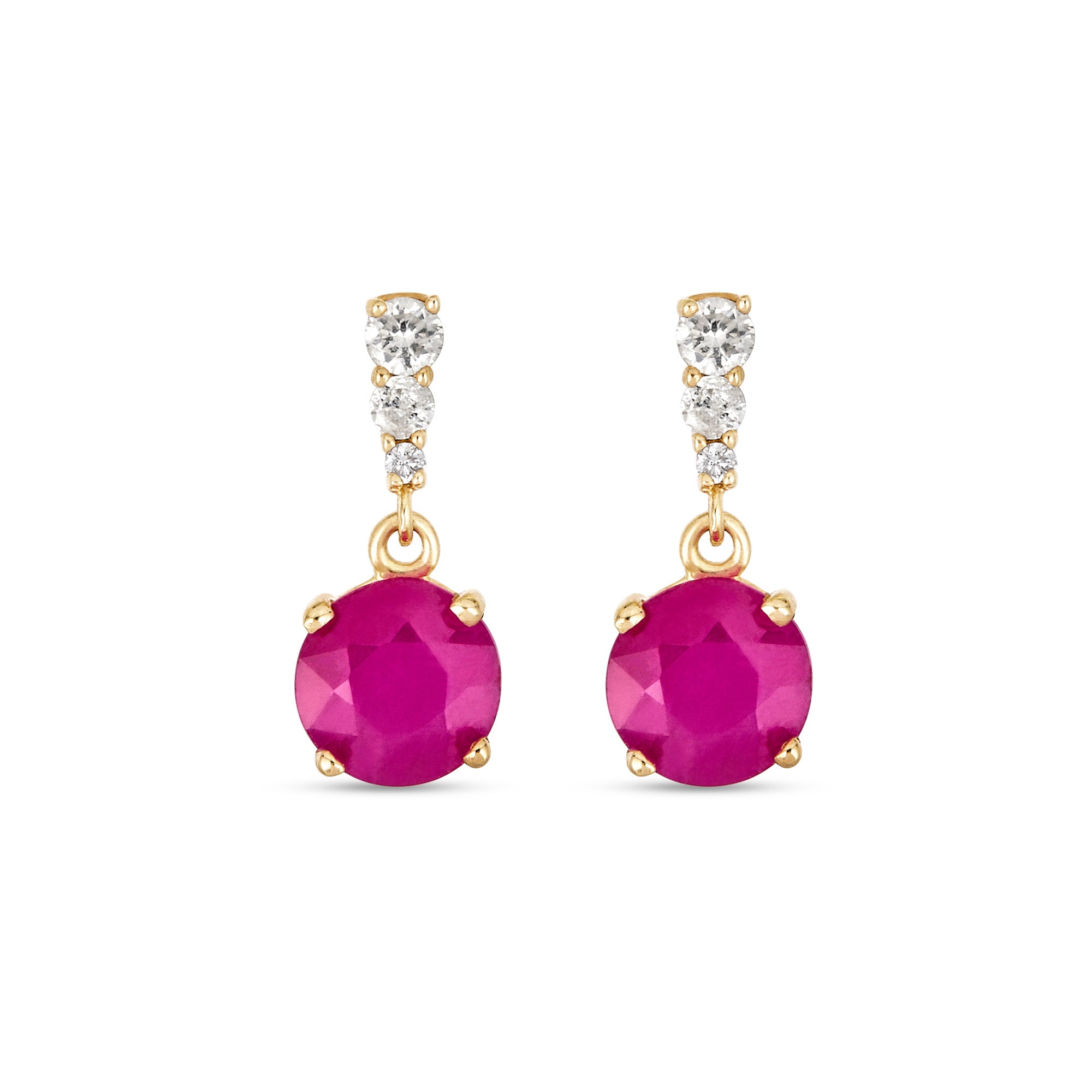 Ruby and diamond on sale earings