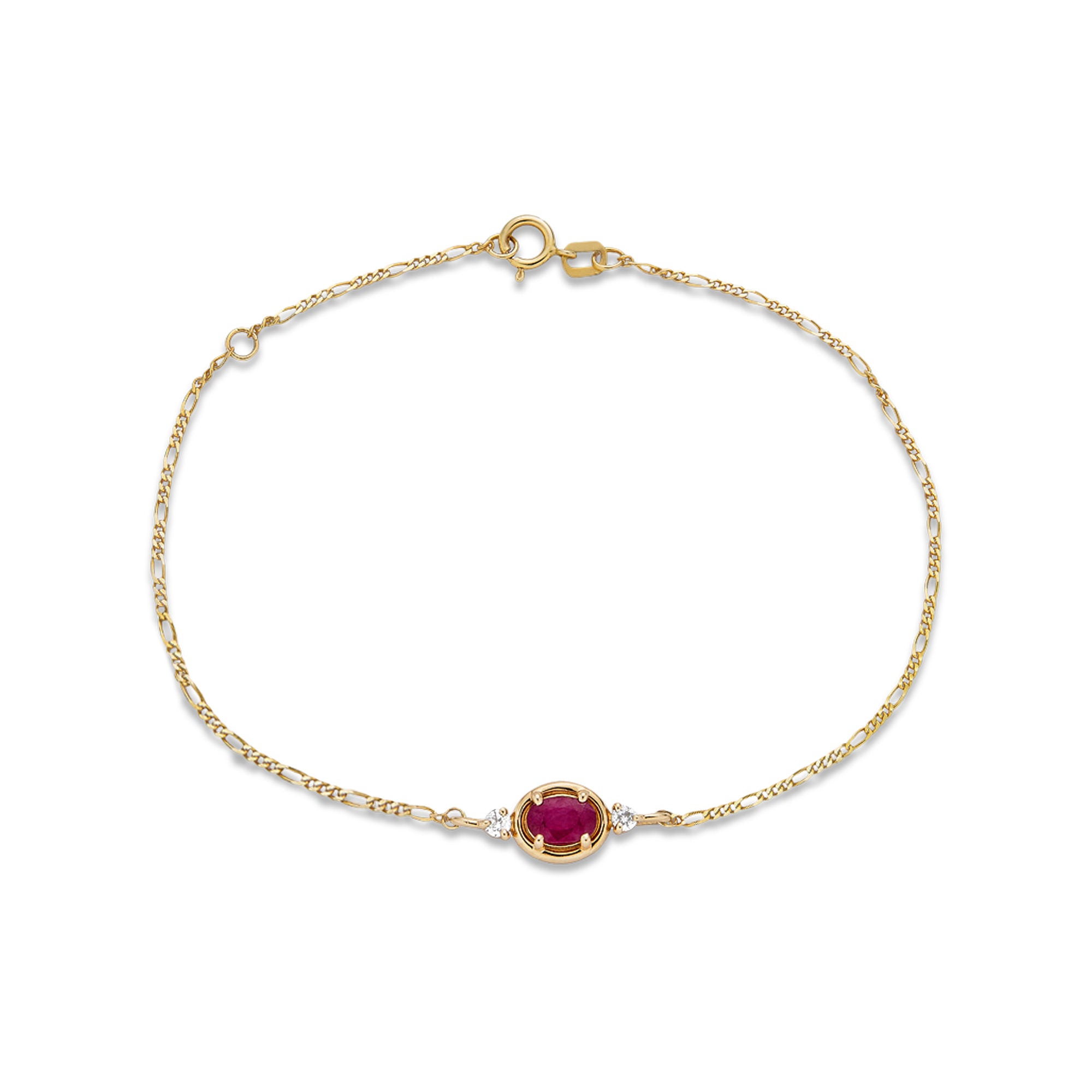 Ruby Diamond Bonbon Bracelet