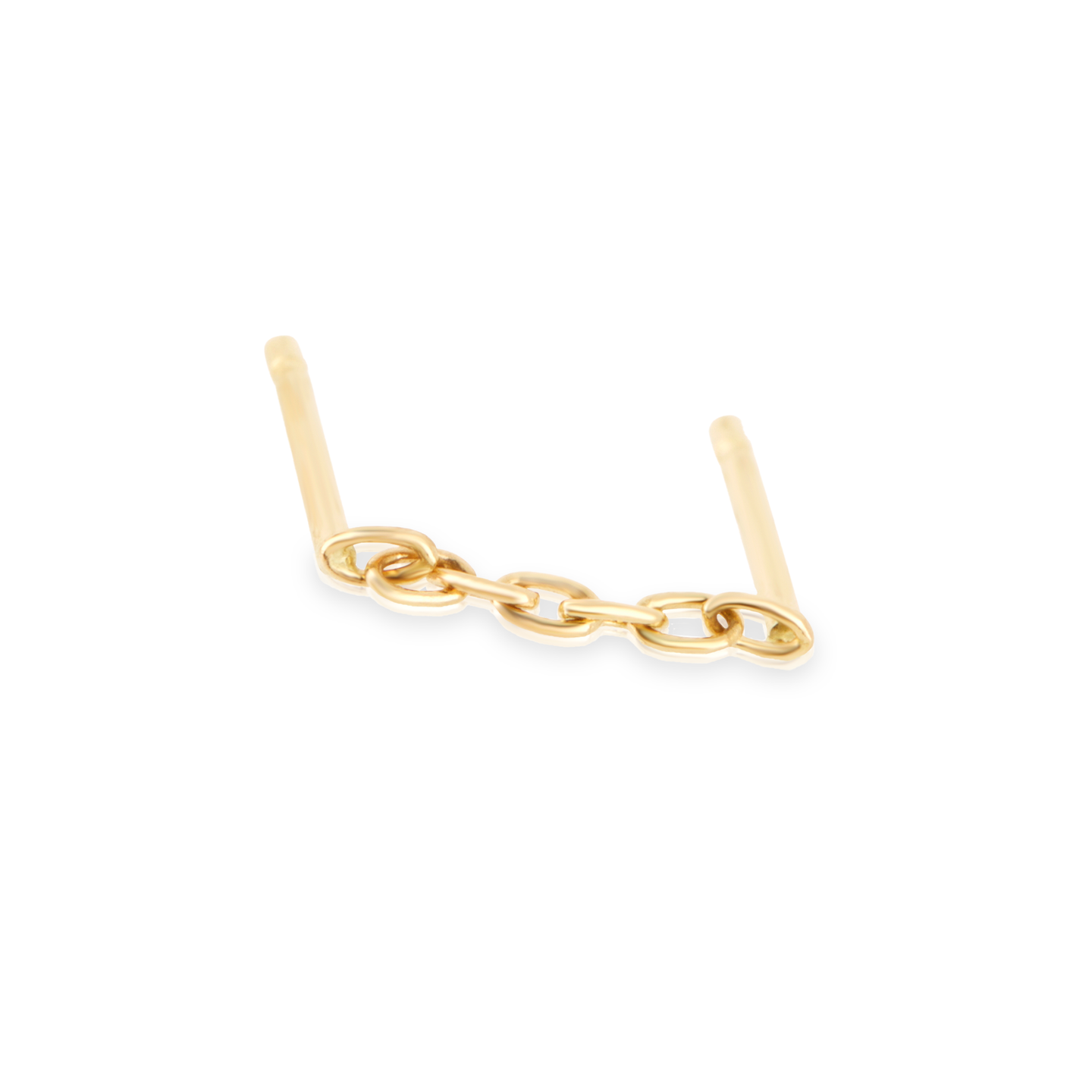 Gold Double Ball Chain Earring – STONE AND STRAND