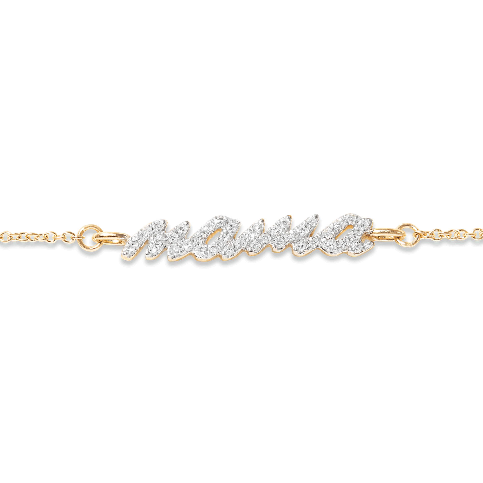 14K Solid Gold Personalized Name Slider Bracelet