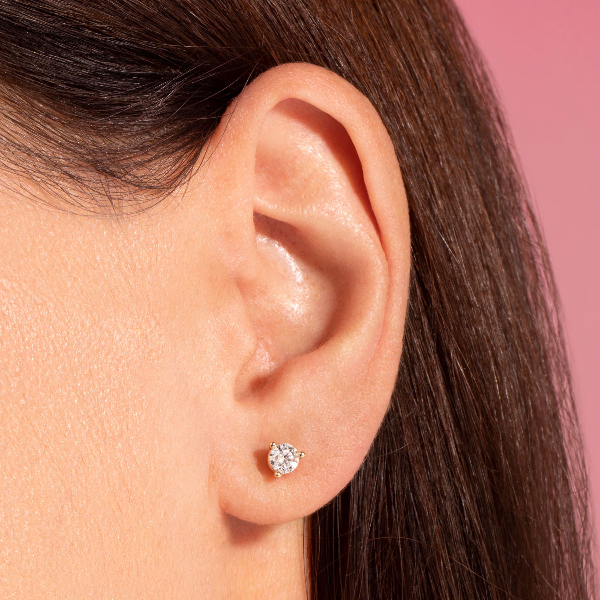 Large diamond hot sale earrings studs