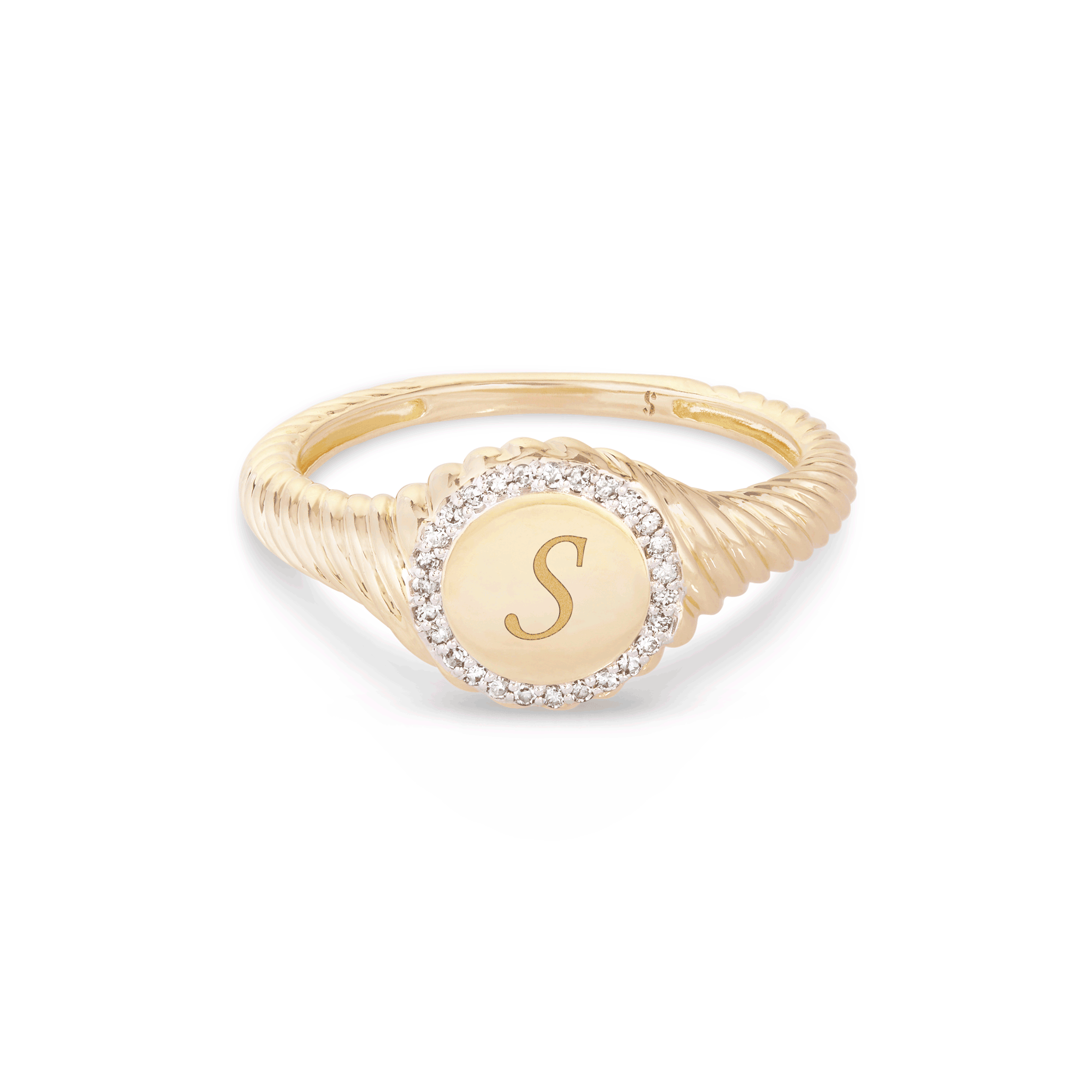 Customizable Birthstone Signet Ring