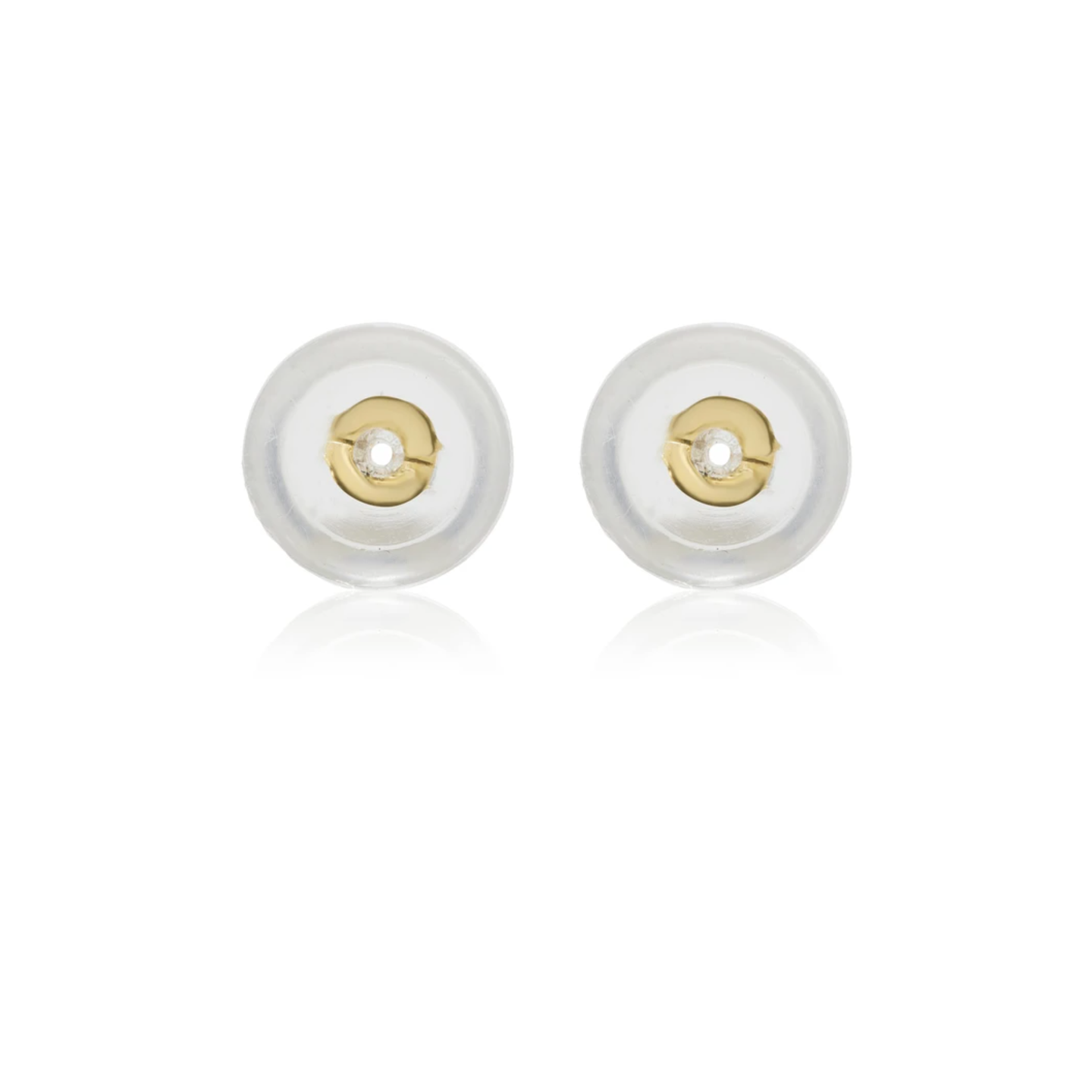 14kt. - White Gold Silicone Encased Disc Earring Backs - 1 p