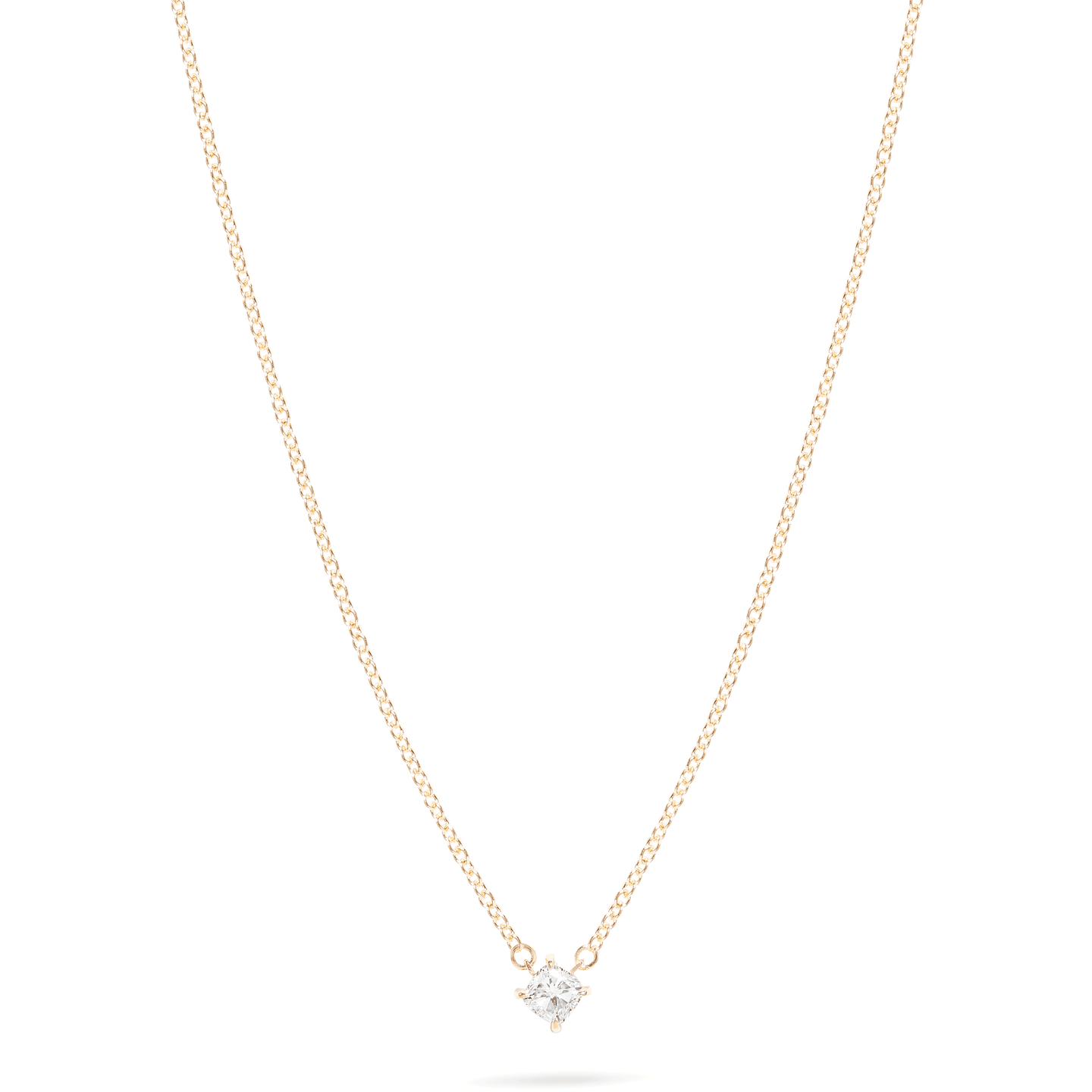 Small Cushion Cut Diamond Solitaire Necklace (Limited Edition