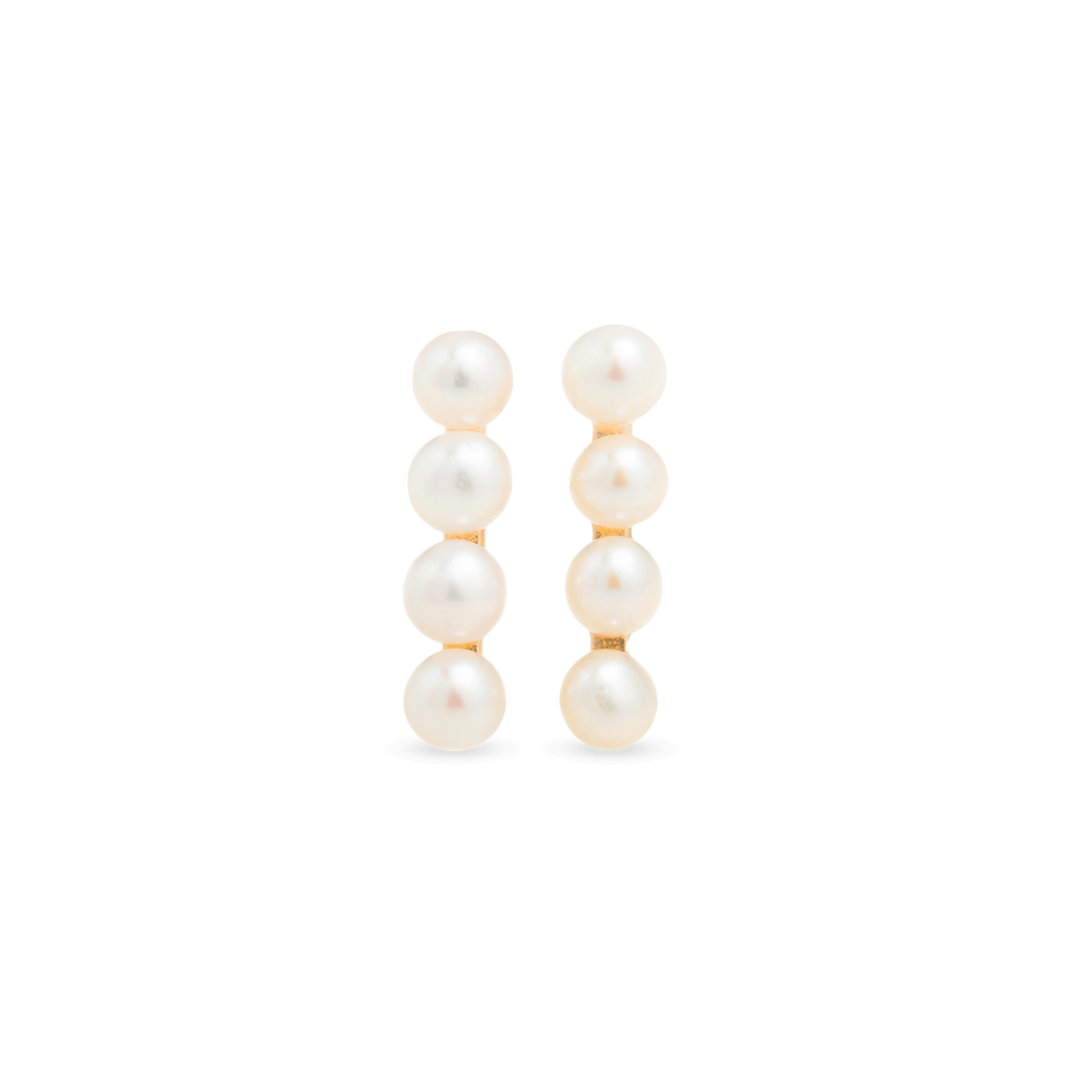 Stone and Strand Gradient Pearl Studs