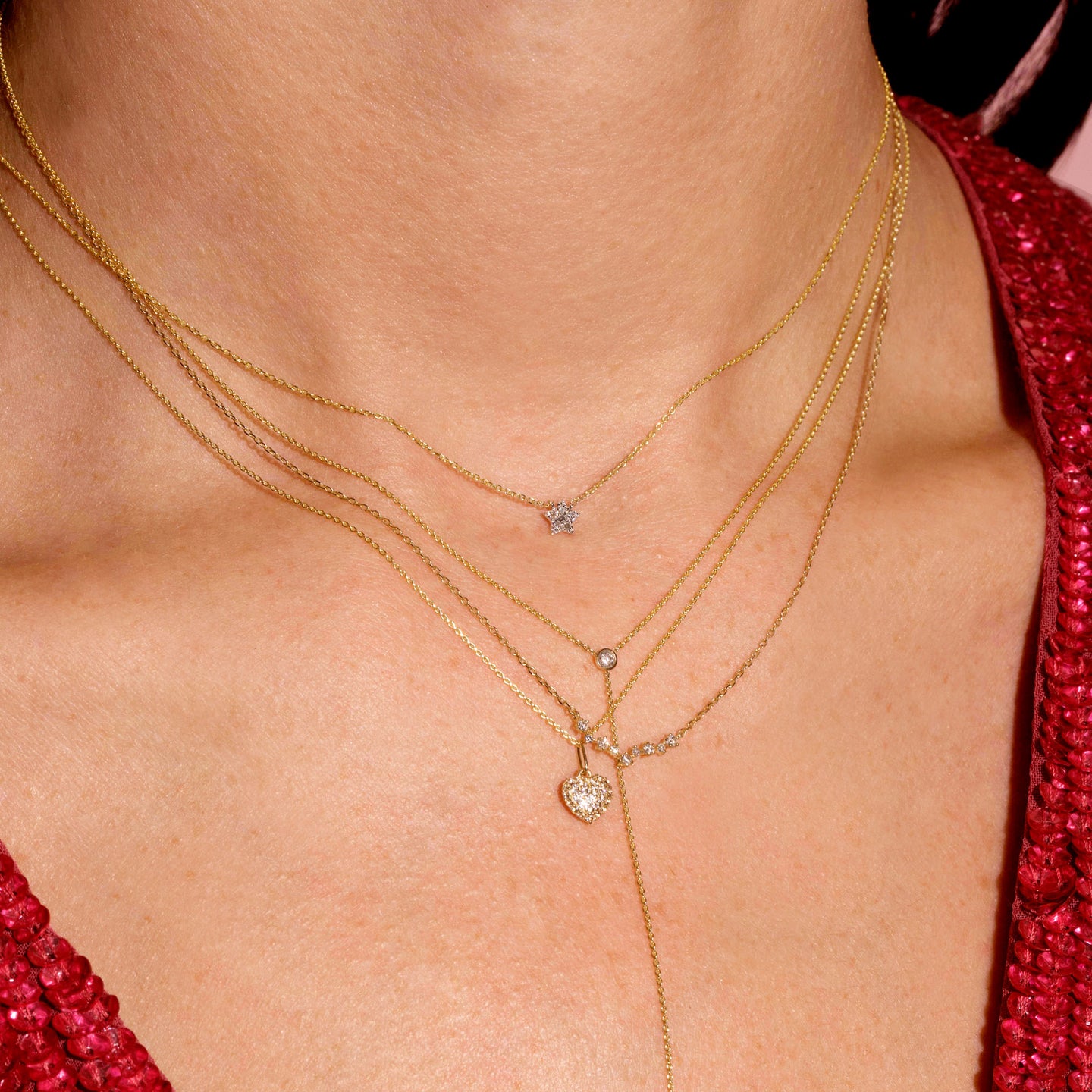 Noémie The Single Star Diamond Necklace