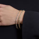 Image of 14K Yellow Gold 5-6 CTW Lab-Created Bubble Up Diamond Tennis Bracelet with Stone and Strand Bracelets