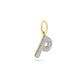 Stone and Strand 10K Yellow Gold Bubble Pave Initial Diamond Charm Side Image