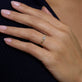 Image of 10K Yellow Gold Bold Shield of Strength Diamond Pinky Signet on Models Hand