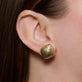 Image of 14K Yellow Gold Bond Oversized Earrings on Models Ear