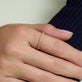 Image of 10K Yellow Gold Bright Lights Diamond Band on Models Hand