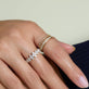 Image of 10K Yellow Gold Bright Lights Diamond Band with Stone and Strand Rings