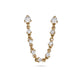 Stone and Strand 14K Yellow Gold Chain Of Diamonds Double Stud Front Image