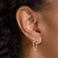 Image of 14K Yellow Gold Chain Of Diamonds Double Stud on Models Ear