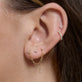 Image of 14K Yellow Gold Chain Reaction Linked Stud with Stone and Strand Earrings