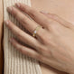 Image of 14K Yellow Gold Cher Diamond Ring on Models Hand