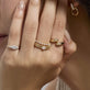 Image of 14K Yellow Gold Cher Diamond Ring with Stone and Strand Rings