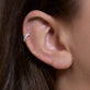 Image of 14K Yellow Gold Lab-Created Bold Cartilage Hoops on Models Ear