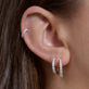 Image of 14K Yellow Gold Lab-Created Bold Hoop Trio on Models Ear