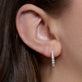 Image of 14K Yellow Gold Lab-Created Bold Hoops on Models Ear