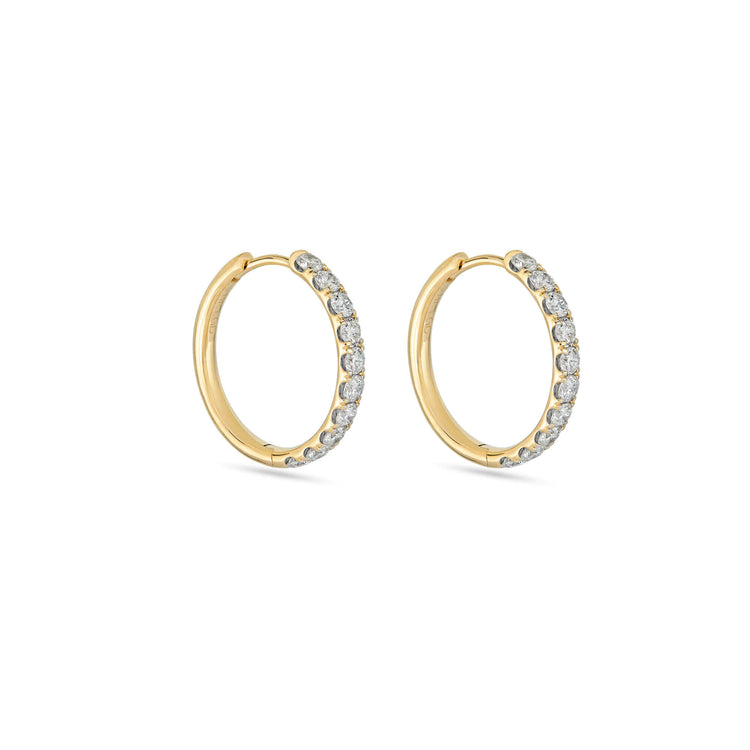 Stone and Strand 14K Yellow Gold Lab-Created Bold Hoops Side Image