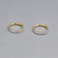 Stone and Strand 14K Yellow Gold Lab-Created Bold Second Hole Hoops Editorial Image