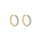 Stone and Strand 14K Yellow Gold Lab-Created Bold Second Hole Hoops Side Image