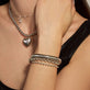 Image of Sterling Silver Coil Royale Silver Bracelet with Stone and Strand Bracelets