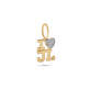 Stone and Strand 14K Yellow Gold  Custom Love Note Diamond Charm Side Image