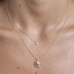 Image of 14K Yellow Gold Custom Love Note Diamond Necklace with Stone and Strand Necklaces