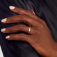 Image of 14K Yellow Gold Diamond Bridle Ring on Models Hand