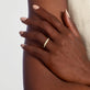 Image of 14K Yellow Gold Diamond Channel Ring on Models Hand