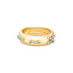 Stone and Strand 14K Yellow Gold Diamond Cross Stitch Band Side Image