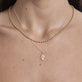 Image of 10K Yellow Gold Diamond Hamsa Necklace with Stone and Strand Necklaces