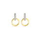 Stone and Strand 14K Yellow Gold Diamond Horsebit Earrings Front Image