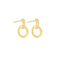 Stone and Strand 14K Yellow Gold Diamond Horsebit Earrings Rear Image