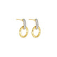 Stone and Strand 14K Yellow Gold Diamond Horsebit Earrings Side Image