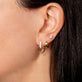 Image of 14K Yellow Gold Diamond Horsebit Earrings with Stone and Strand Earrings