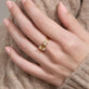 Image of 14K Yellow Gold Diamond Stacking Ring Set on Models Hand