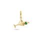 Stone and Strand 10K Yellow Gold Dirty and Flirty Martini Emerald Charm Front Image