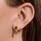 Image of 10K Yellow Gold Duchess Orchid Earings with Gemstones on Models Ear