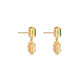 Stone and Strand 10K Yellow Gold Duchess Orchid Gemstone Earrings Rear Image