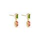 Stone and Strand 10K Yellow Gold Duchess Orchid Gemstone Earrings Side Image