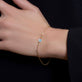 Image of 10K Yellow Gold Evil Eye Bracelet on Models Arm