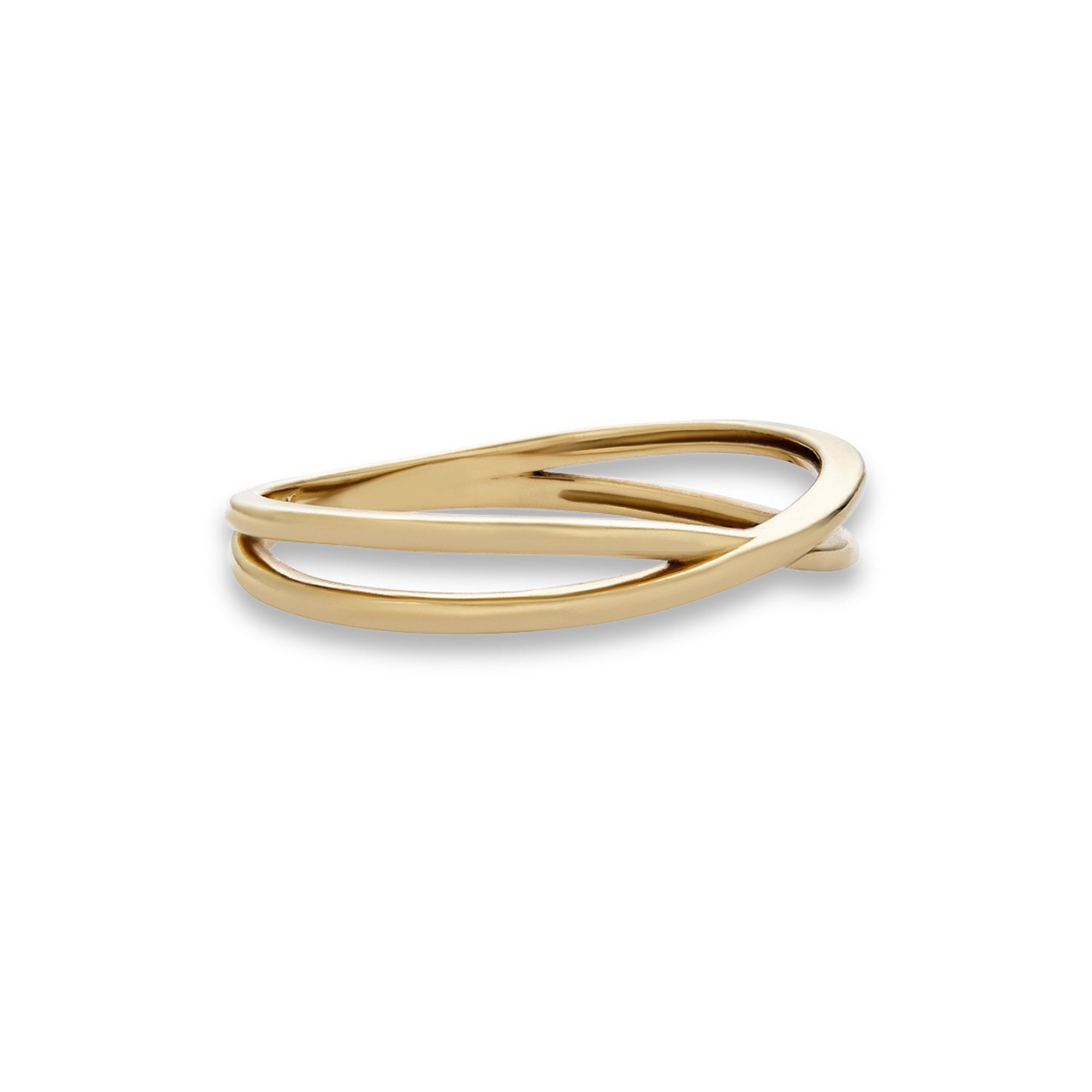 Fine Crossover Ring – STONE AND STRAND