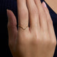 Image of 10K Yellow Gold Fine Gold V Ring on Models Hand