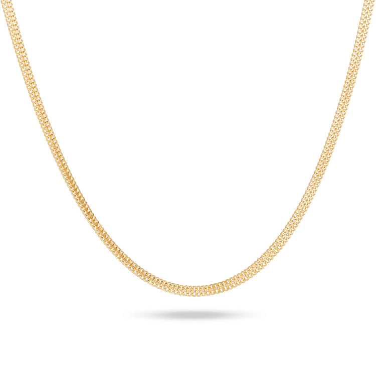 Stone and Strand 14K Yellow Gold Flat Arrow Chain Necklace Close Up Image