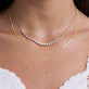 Image of 14K Yellow Gold Flat Arrow Chain Necklace with Stone and Strand Necklaces